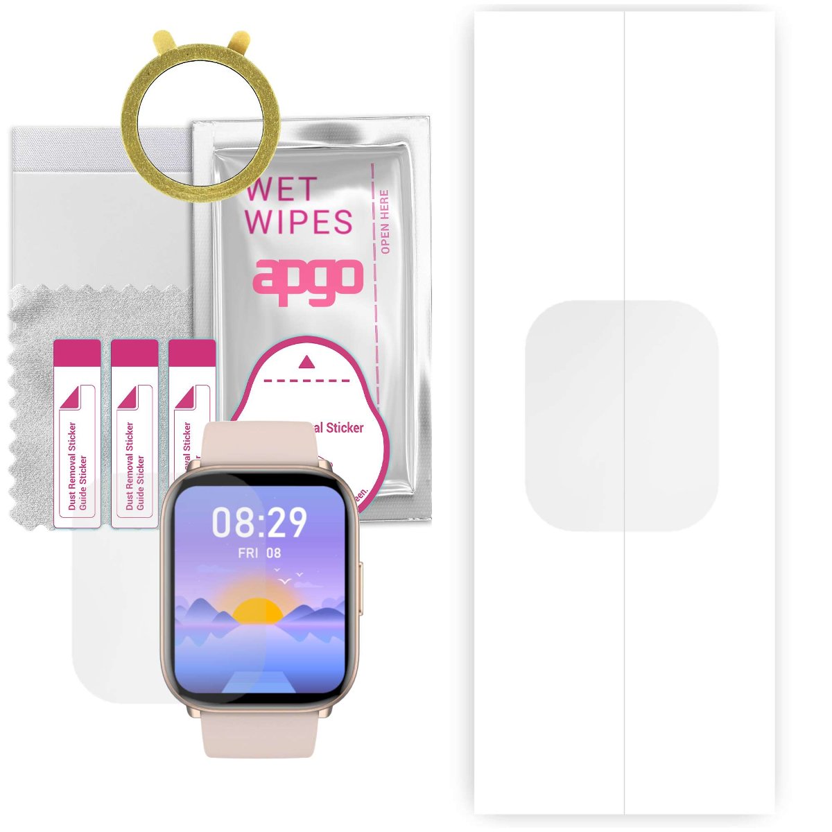 1x Folia hydrożelowa do Oro-Med Oro Fit Pro Gt - apgo Smartwatch Hydrogel Protection Ochrona na ekran smartwatcha