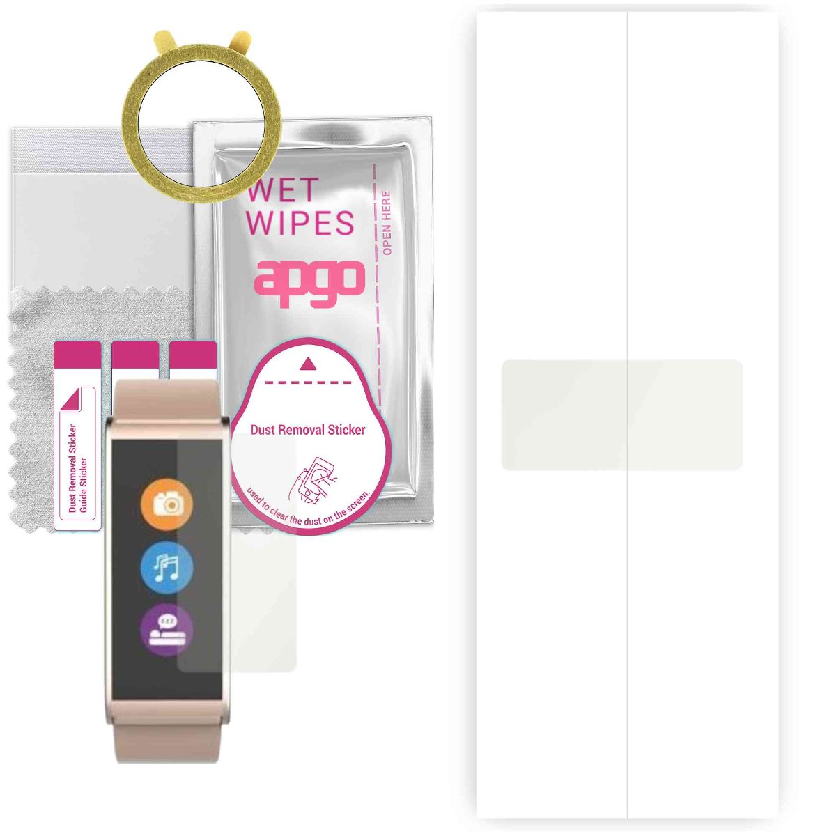 1x Folia hydrożelowa MATOWA do MyKronoz ZeFit 4 HR - apgo Smartwatch Hydrogel MATTE Protection Ochrona na ekran smartwatcha