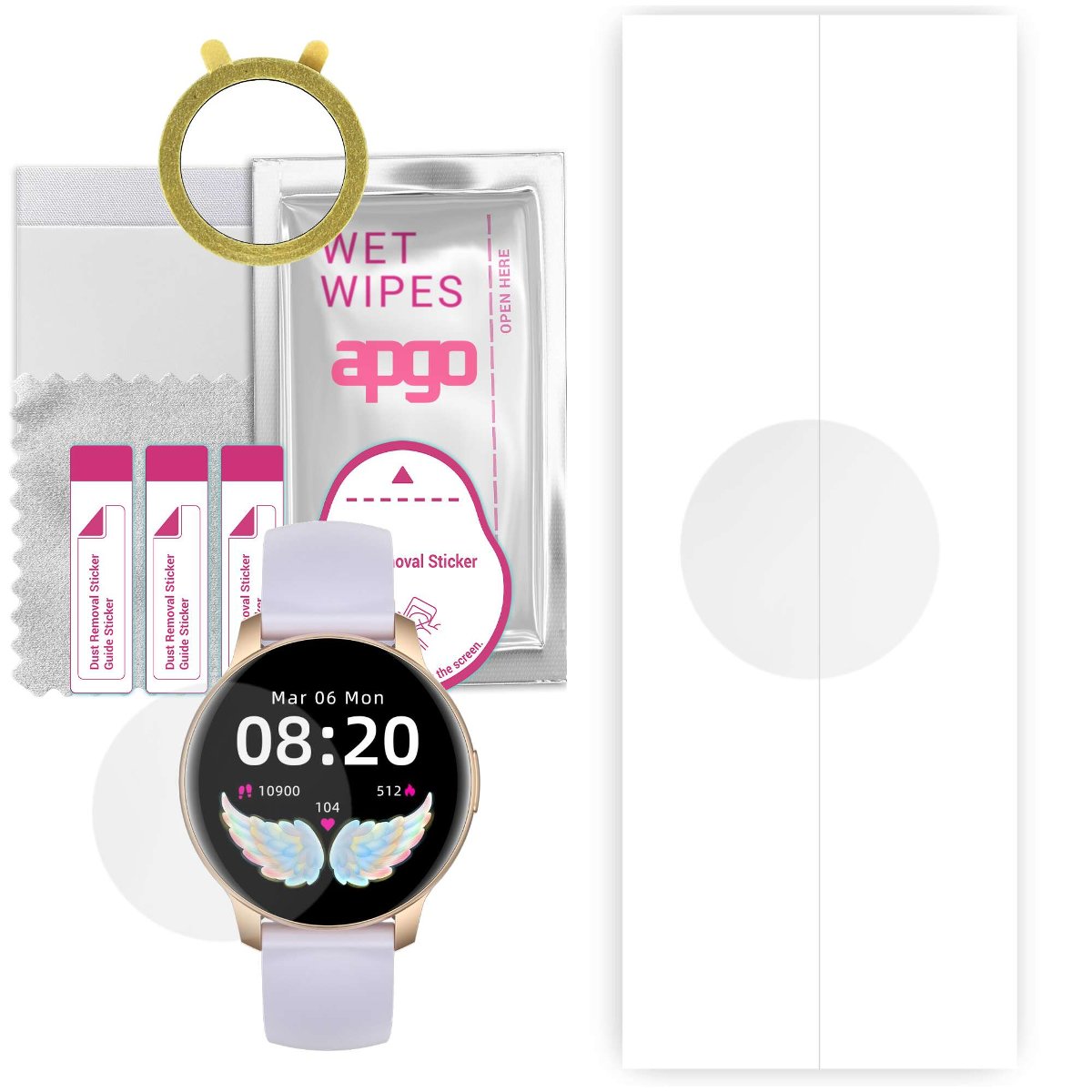 1x Folia hydrożelowa do Oro-Med Oro-Active Pro2 - apgo Smartwatch Hydrogel Protection Ochrona na ekran smartwatcha