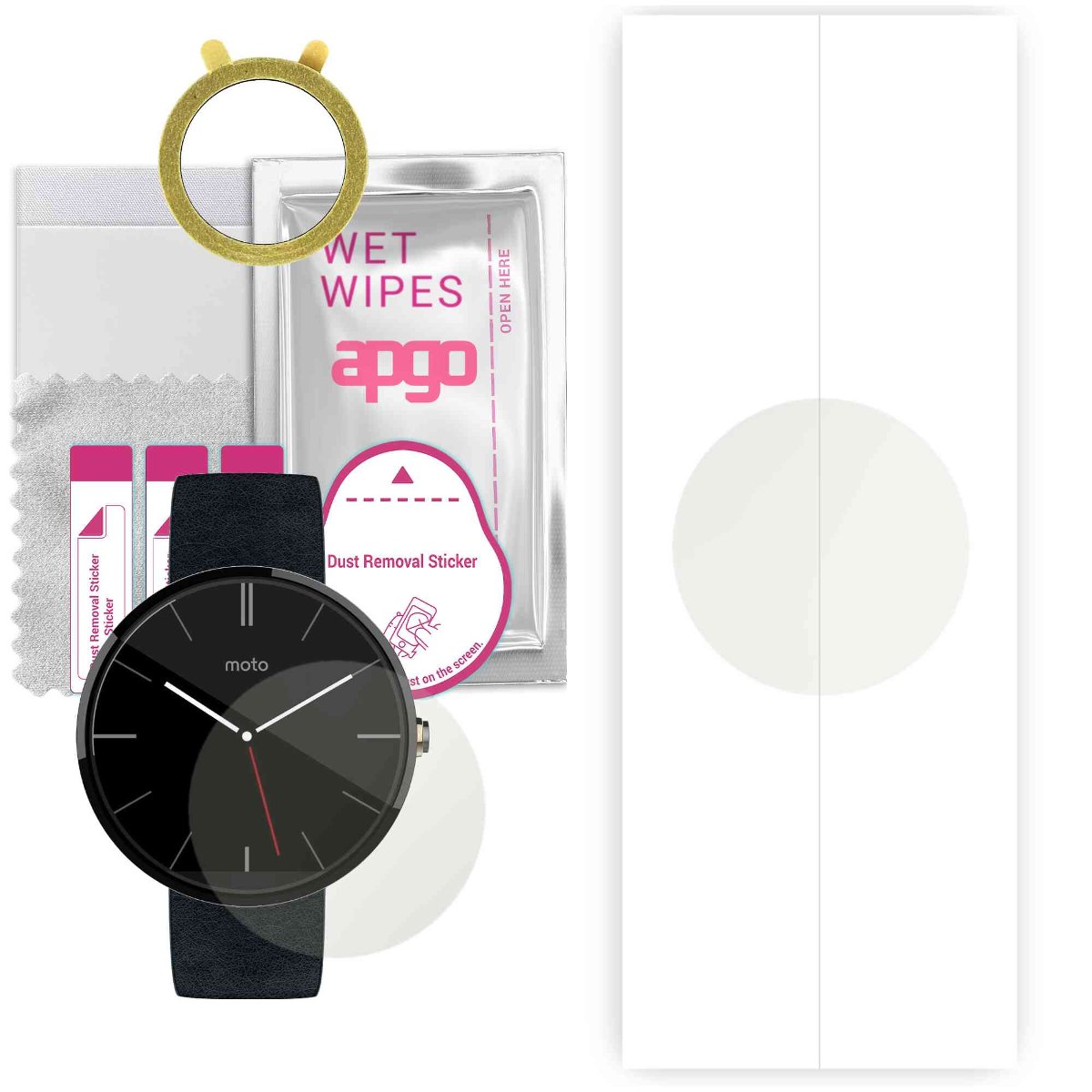 1x Folia hydrożelowa MATOWA do Motorola Moto 360 - apgo Smartwatch Hydrogel MATTE Protection Ochrona na ekran smartwatcha