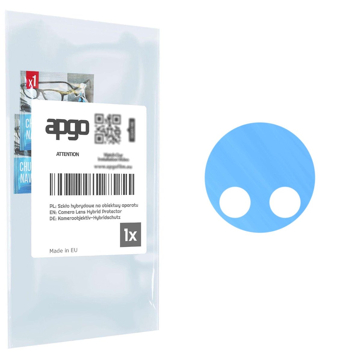 1x Szkło hybrydowe na aparat obiektyw kamerę 9H do ZTE Voyage 40 - apgo hybrid Camera Lens Protector