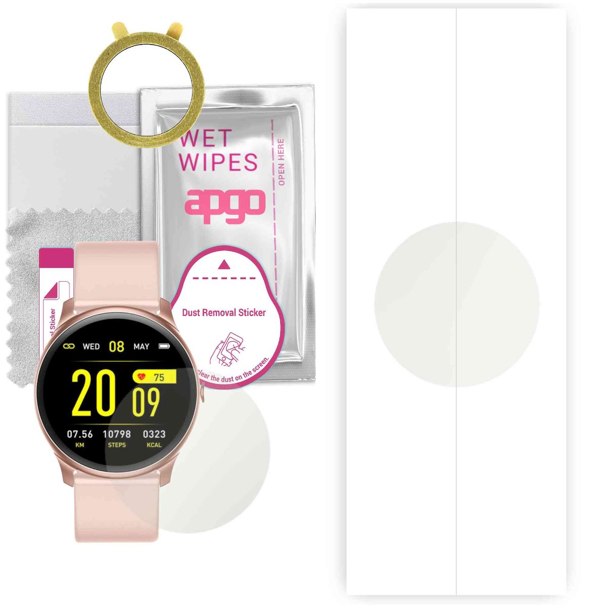 1x Folia hydrożelowa MATOWA do Maxcom FW32 Neon - apgo Smartwatch Hydrogel MATTE Protection Ochrona na ekran smartwatcha