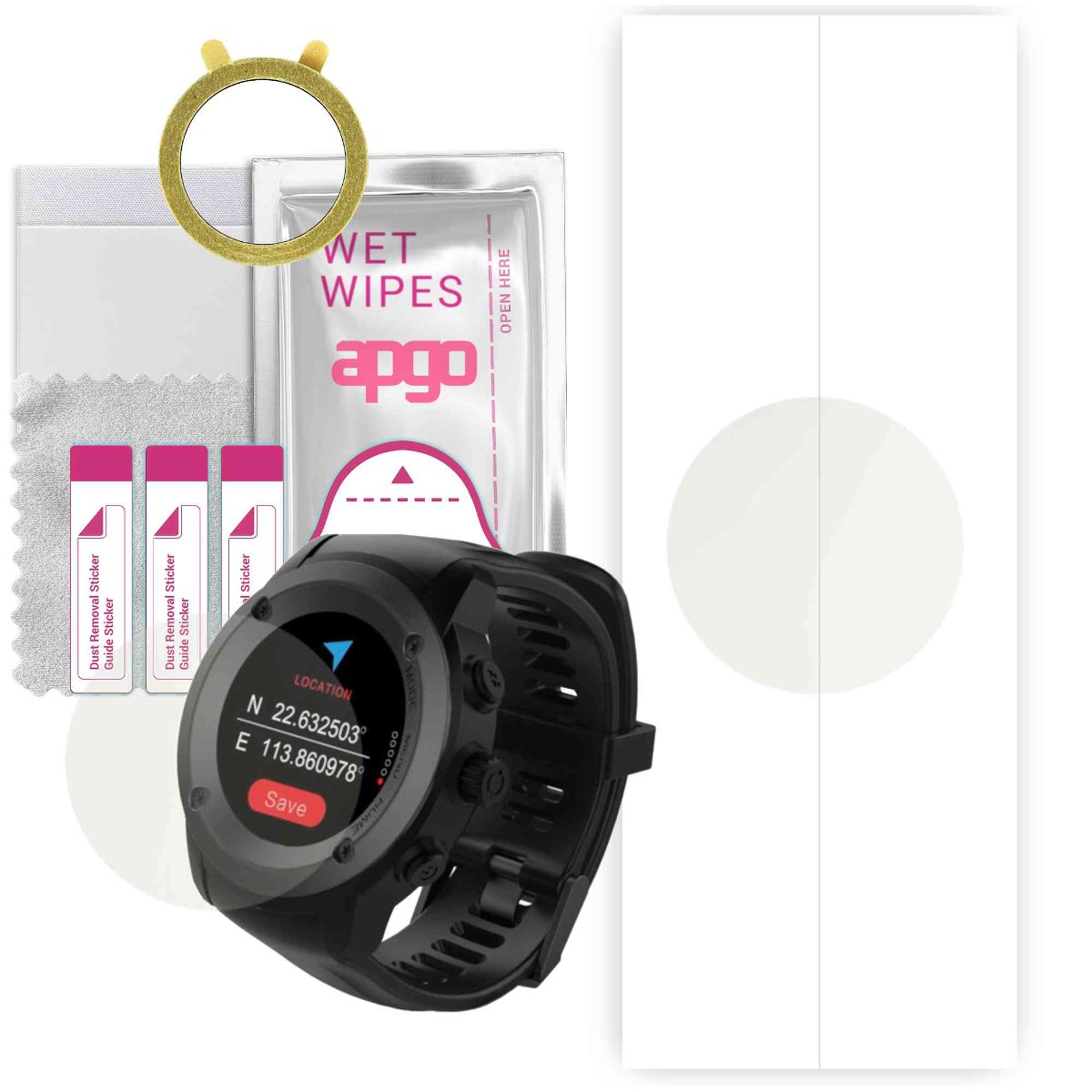 1x Folia hydrożelowa MATOWA do Maxcom FW17 Power - apgo Smartwatch Hydrogel MATTE Protection Ochrona na ekran smartwatcha