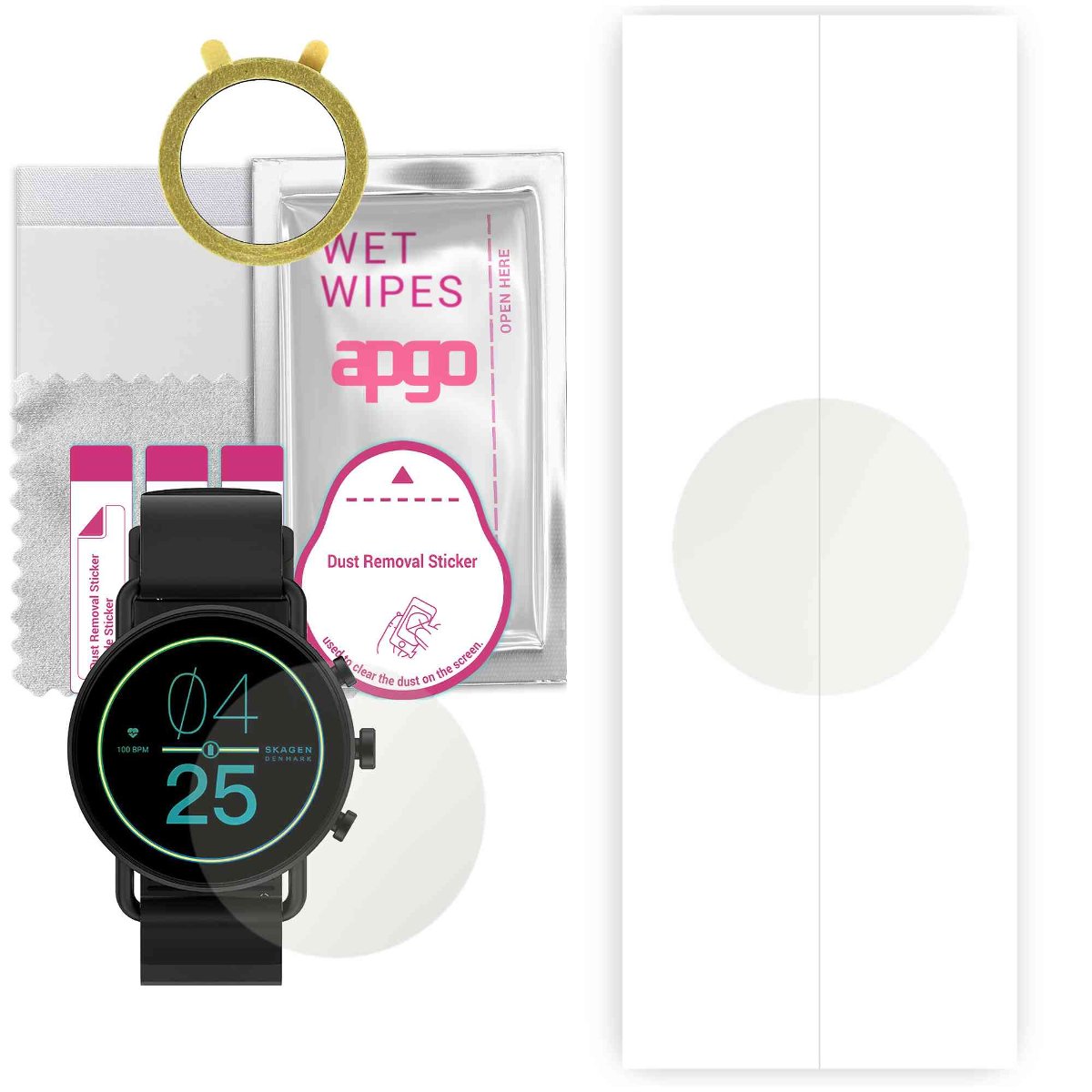1x Folia hydrożelowa MATOWA do Skagen Gen 6  - apgo Smartwatch Hydrogel MATTE Protection Ochrona na ekran smartwatcha