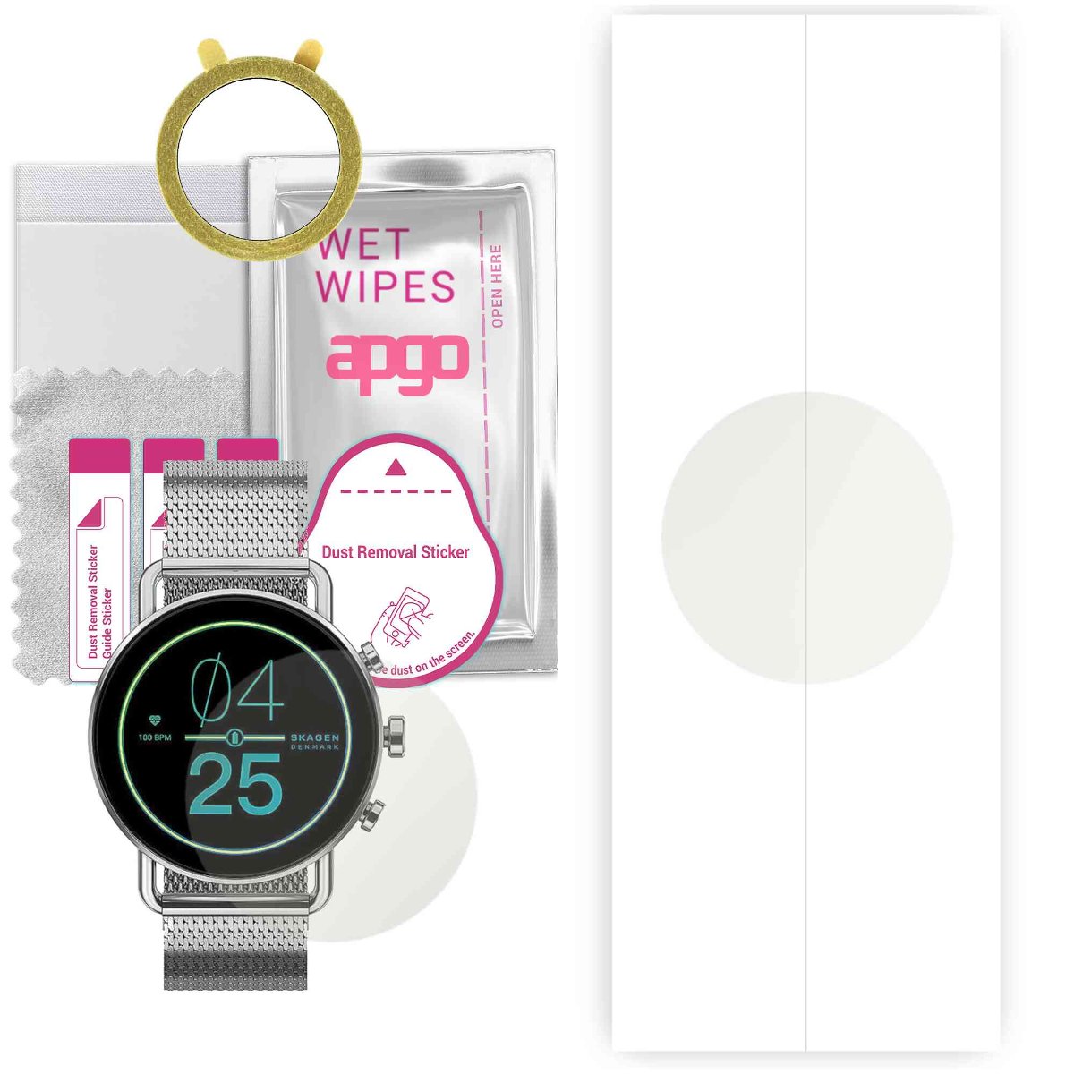 1x Folia hydrożelowa MATOWA do Skagen Gen 6 Falster - apgo Smartwatch Hydrogel MATTE Protection Ochrona na ekran smartwatcha
