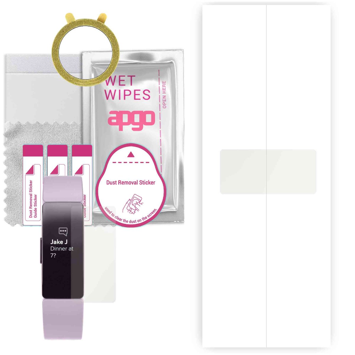 1x Folia hydrożelowa MATOWA do Fitbit Inspire HR - apgo Smartwatch Hydrogel MATTE Protection Ochrona na ekran smartwatcha