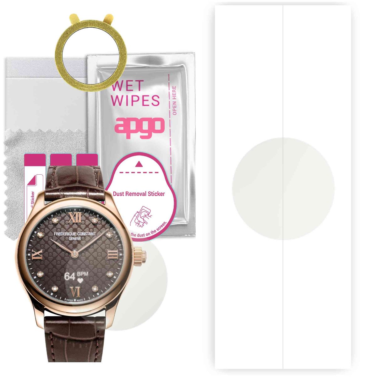 1x Folia hydrożelowa MATOWA do Frederique Constant Classics Gents Horological Smartwatch - apgo Smartwatch Hydrogel MATTE Protection Ochrona na...