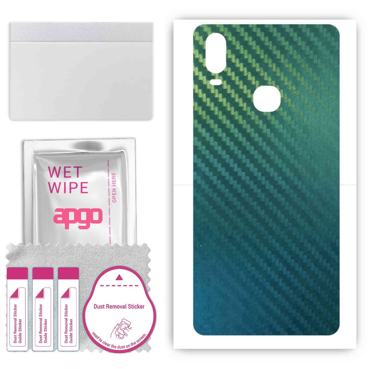 Folia naklejka skórka strukturalna na TYŁ do Vivo Y12i -  Carbon Kameleon CAKA1 - apgo SKINS