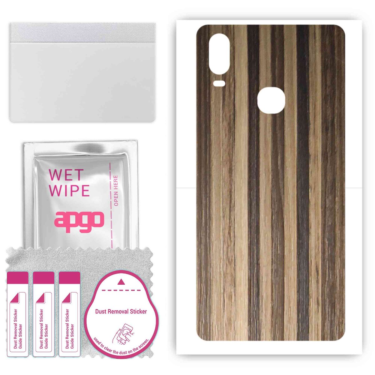 Folia naklejka skórka strukturalna na TYŁ do Vivo Y12i -  Drewno Paski Mix - apgo SKINS