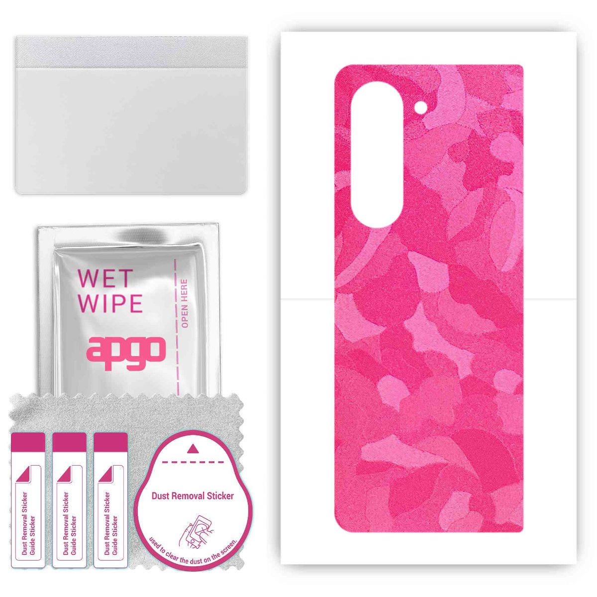 Folia naklejka skórka strukturalna na TYŁ do Samsung Galaxy Z Fold5 -  Moro | Camo Różowy - apgo SKINS