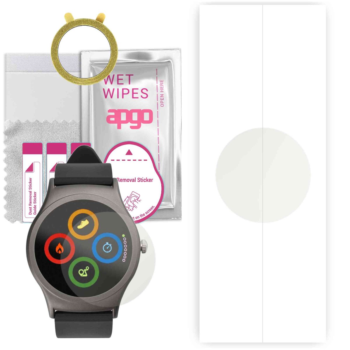 1x Folia hydrożelowa MATOWA do Acme SW201 - apgo Smartwatch Hydrogel MATTE Protection Ochrona na ekran smartwatcha