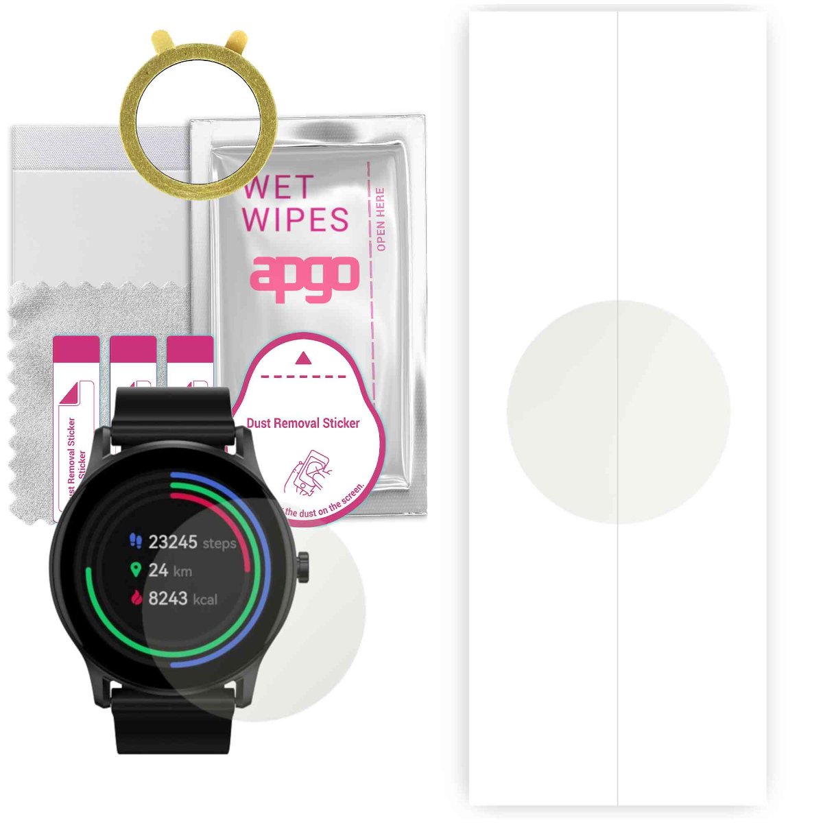 1x Folia hydrożelowa MATOWA do Haylou GS - apgo Smartwatch Hydrogel MATTE Protection Ochrona na ekran smartwatcha