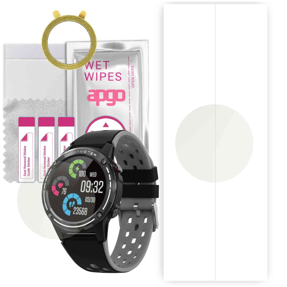 1x Folia hydrożelowa MATOWA do Maxcom FW47 Argon Lite - apgo Smartwatch Hydrogel MATTE Protection Ochrona na ekran smartwatcha