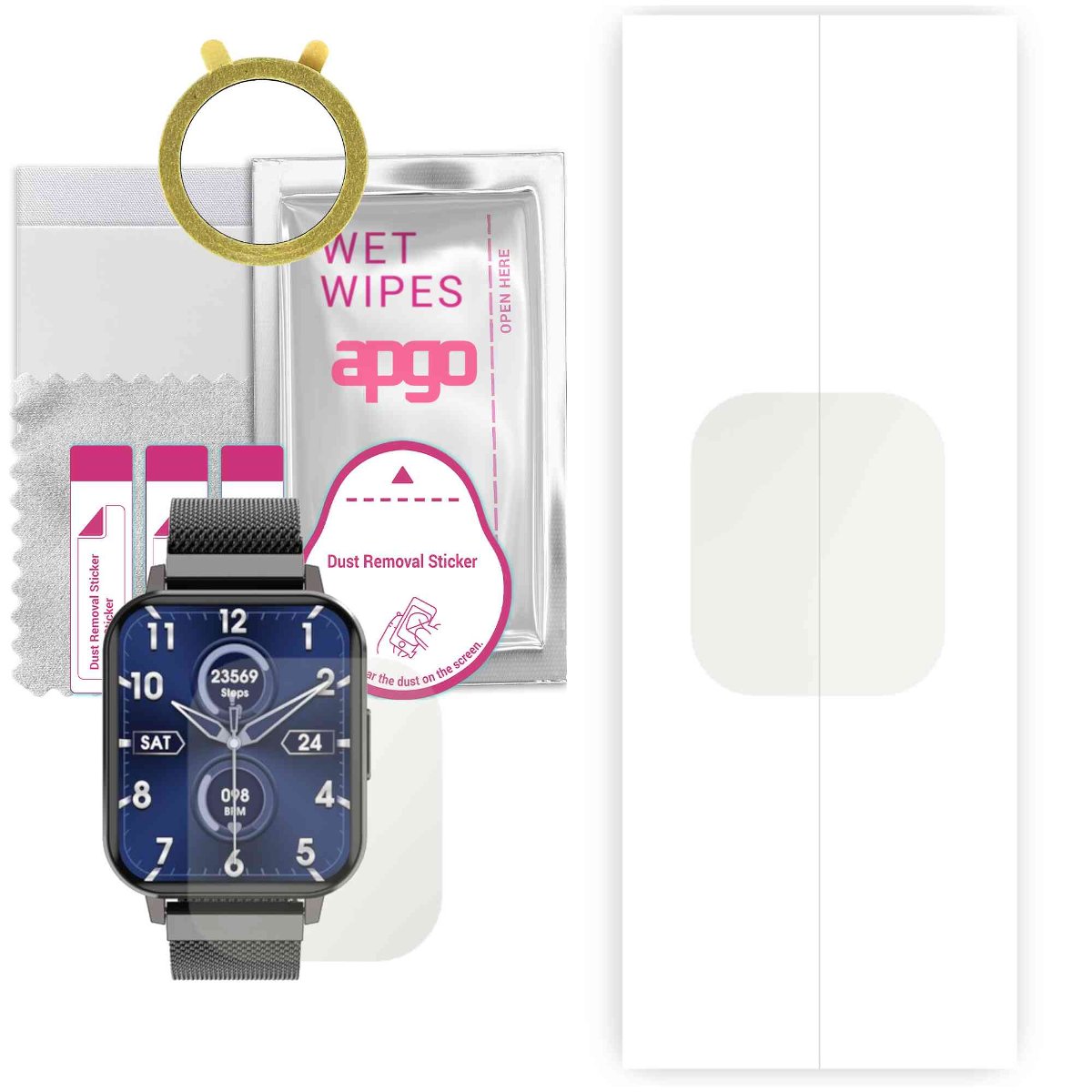 1x Folia hydrożelowa MATOWA do Maxcom FW45 Aurum 2 - apgo Smartwatch Hydrogel MATTE Protection Ochrona na ekran smartwatcha