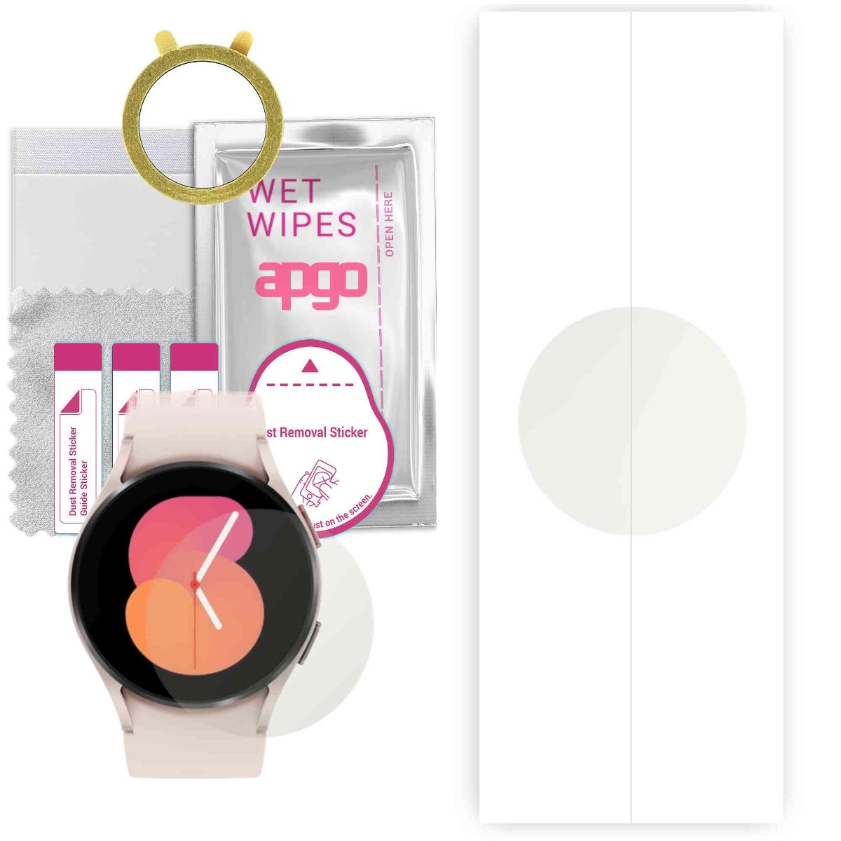 1x Folia hydrożelowa MATOWA do Samsung Galaxy Watch 5 40mm - apgo Smartwatch Hydrogel MATTE Protection Ochrona na ekran smartwatcha