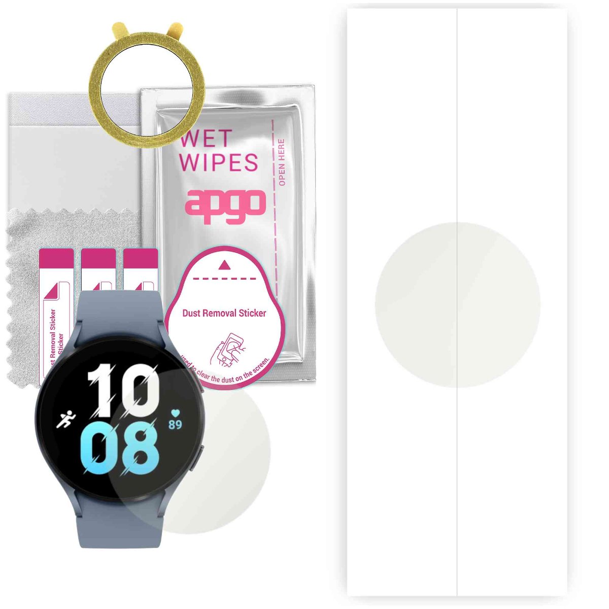 1x Folia hydrożelowa MATOWA do Samsung Galaxy Watch 5 44mm - apgo Smartwatch Hydrogel MATTE Protection Ochrona na ekran smartwatcha