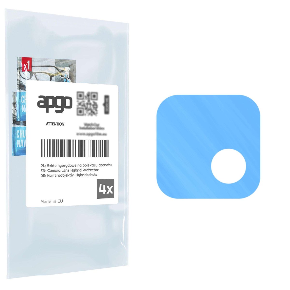 4x Szkło hybrydowe na aparat obiektyw kamerę 9H do Oppo A72N 5G - apgo hybrid Camera Lens Protector