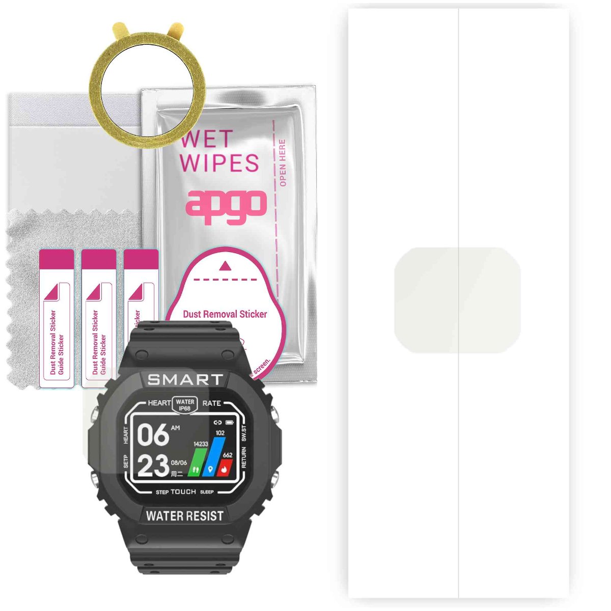 1x Folia hydrożelowa MATOWA do Kumi U2 - apgo Smartwatch Hydrogel MATTE Protection Ochrona na ekran smartwatcha