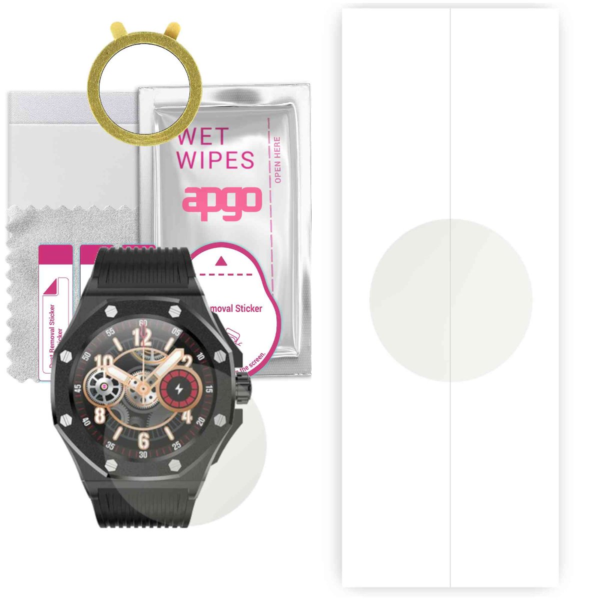 1x Folia hydrożelowa MATOWA do Kumi GW20 - apgo Smartwatch Hydrogel MATTE Protection Ochrona na ekran smartwatcha