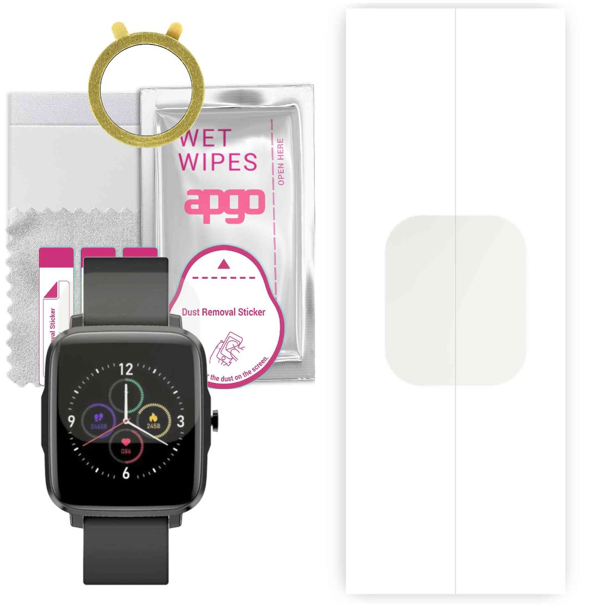 1x Folia hydrożelowa MATOWA do Kumi KU1 S - apgo Smartwatch Hydrogel MATTE Protection Ochrona na ekran smartwatcha