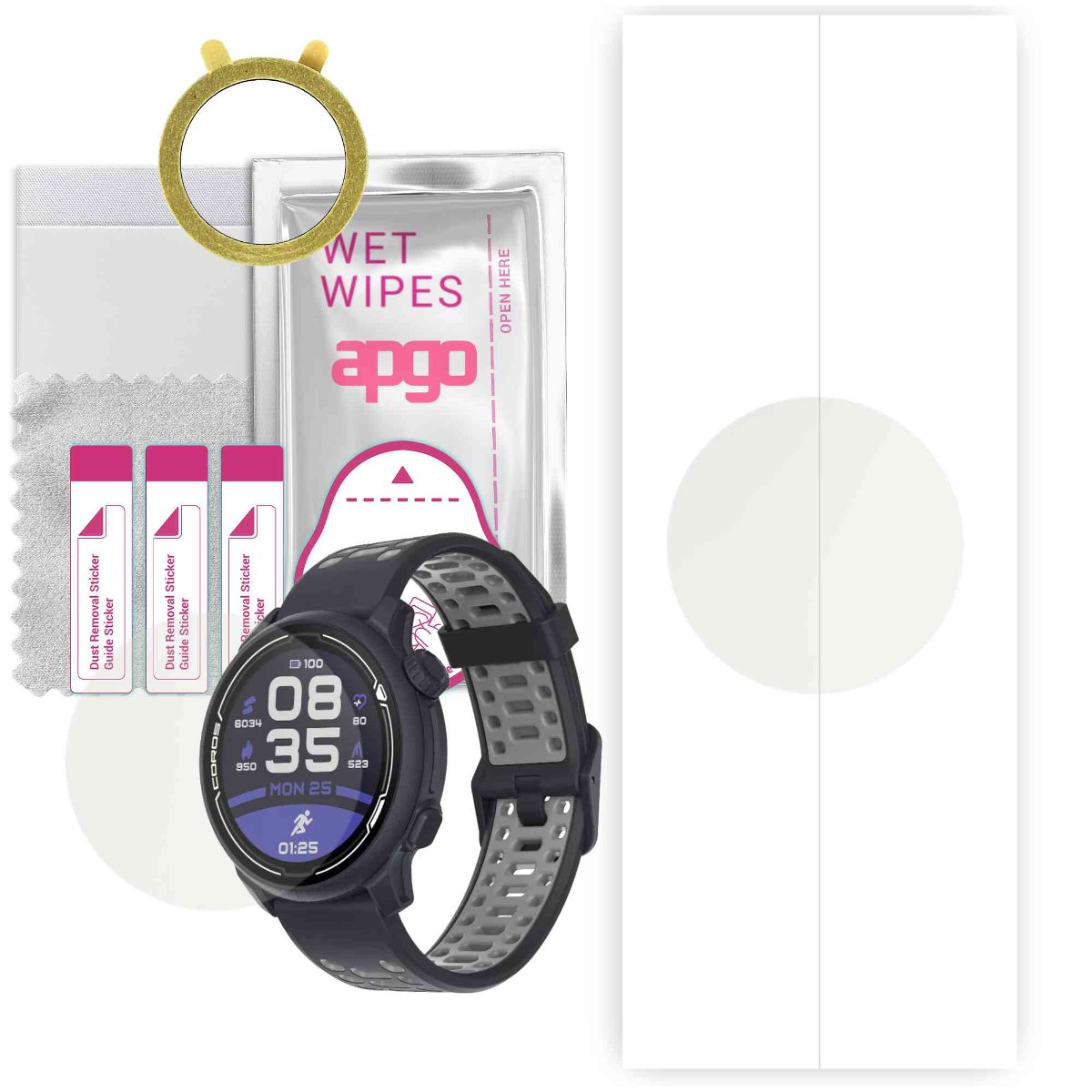 1x Folia hydrożelowa MATOWA do Coros Pace 2 - apgo Smartwatch Hydrogel MATTE Protection Ochrona na ekran smartwatcha