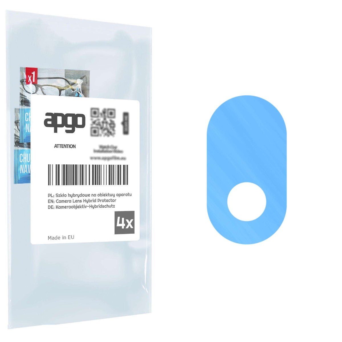 4x Szkło hybrydowe na aparat obiektyw kamerę 9H do Nokia 1.3 Dual Sim - apgo hybrid Camera Lens Protector