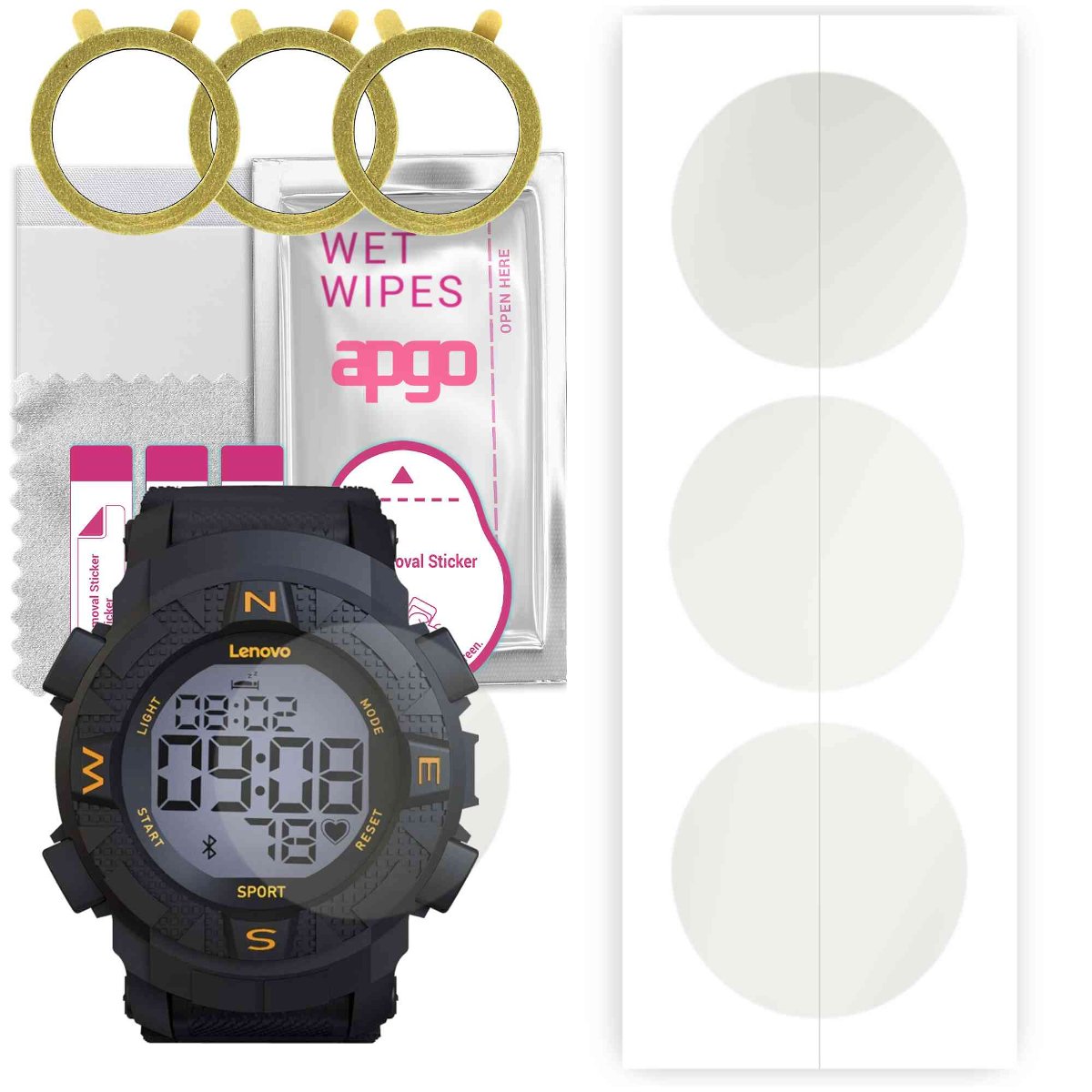 3x Folia hydrożelowa MATOWA do Lenovo HX07 Ego - apgo Smartwatch Hydrogel MATTE Protection Ochrona na ekran smartwatcha