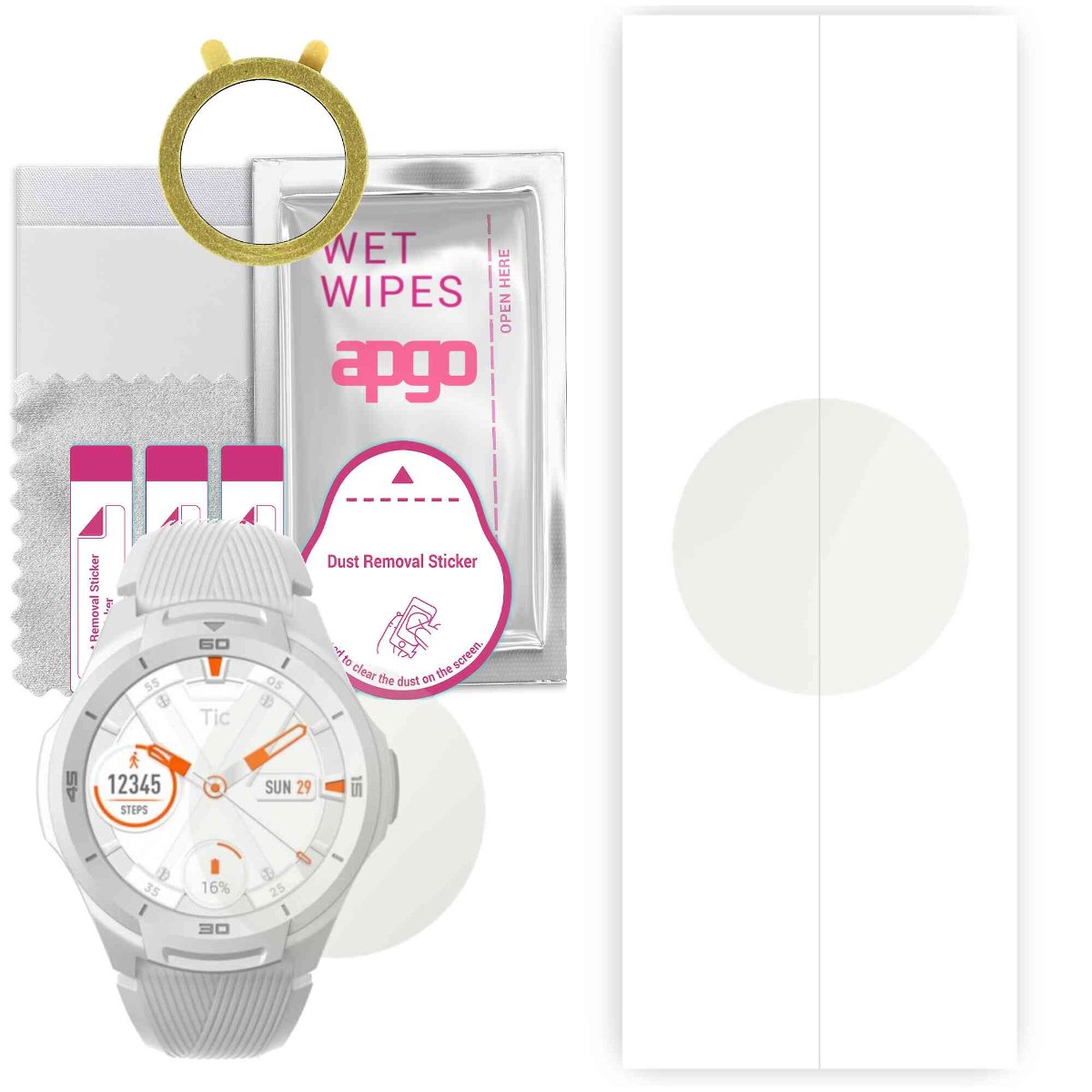 1x Folia hydrożelowa MATOWA do Mobvoi Mobvoi TicWatch S2 Glacier - apgo Smartwatch Hydrogel MATTE Protection Ochrona na ekran smartwatcha