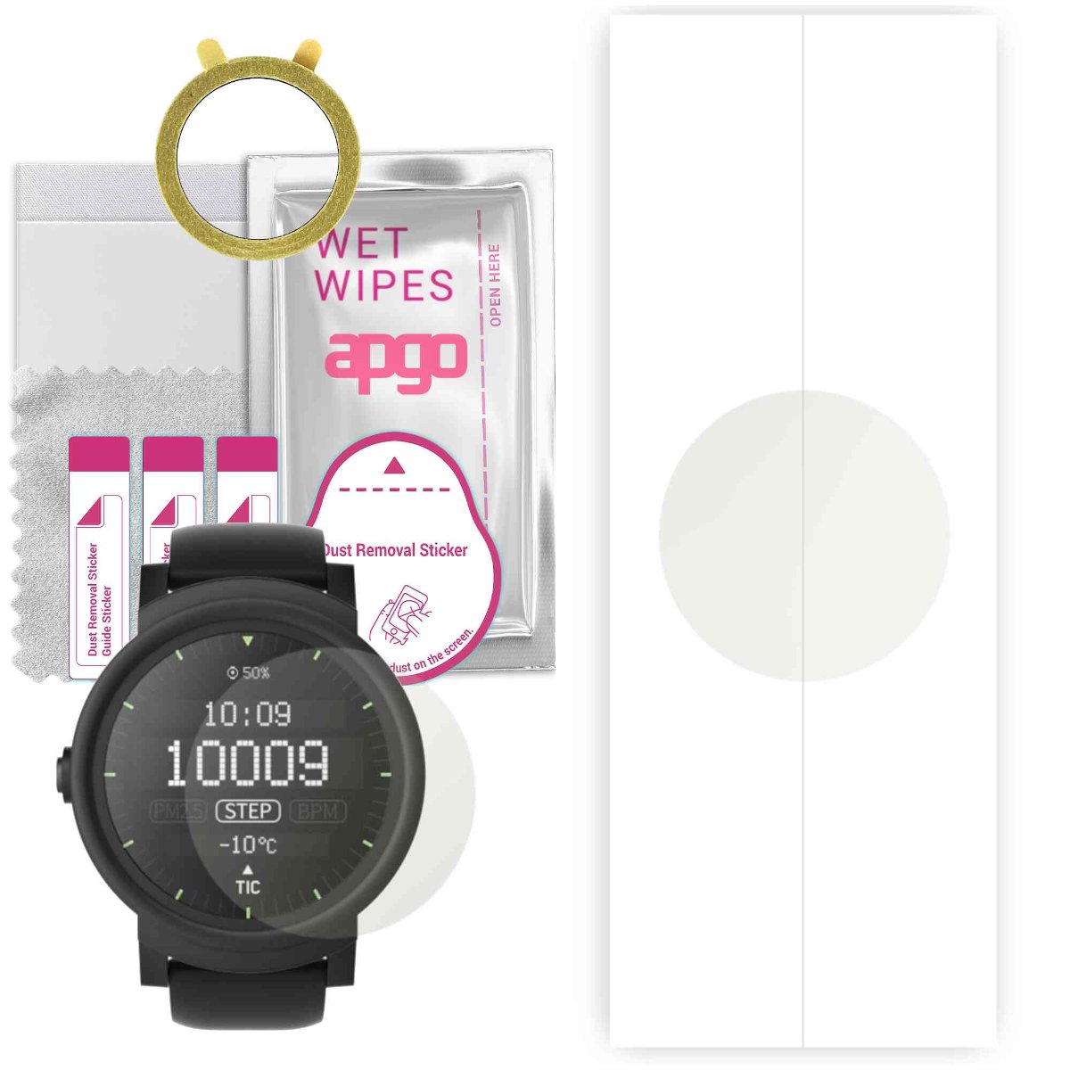 1x Folia hydrożelowa MATOWA do Mobvoi Mobvoi TicWatch Express - apgo Smartwatch Hydrogel MATTE Protection Ochrona na ekran smartwatcha
