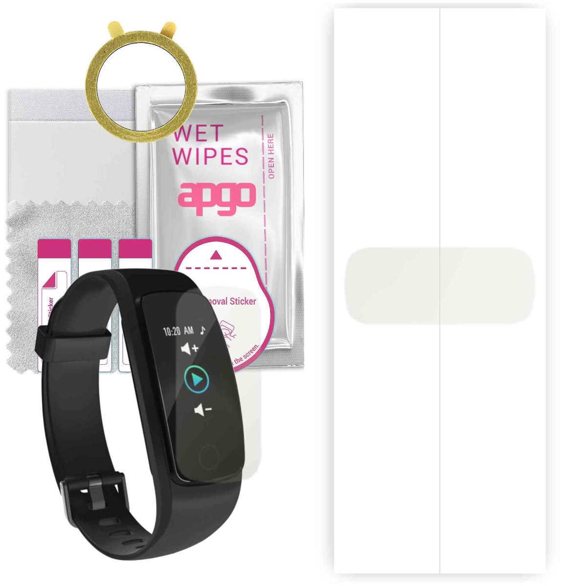 1x Folia hydrożelowa MATOWA do Lamax Bfit Pro 2 - apgo Smartwatch Hydrogel MATTE Protection Ochrona na ekran smartwatcha