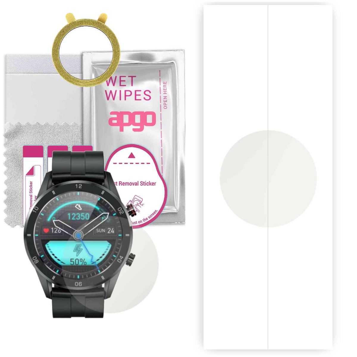 1x Folia hydrożelowa MATOWA do Kumi Magic GT3 - apgo Smartwatch Hydrogel MATTE Protection Ochrona na ekran smartwatcha