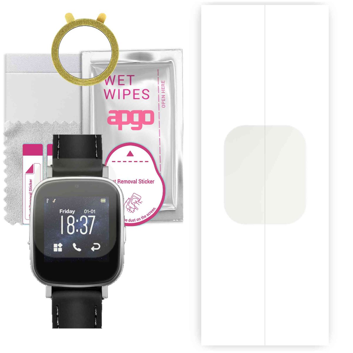 1x Folia hydrożelowa MATOWA do Kruger&Matz Classic 2 - apgo Smartwatch Hydrogel MATTE Protection Ochrona na ekran smartwatcha