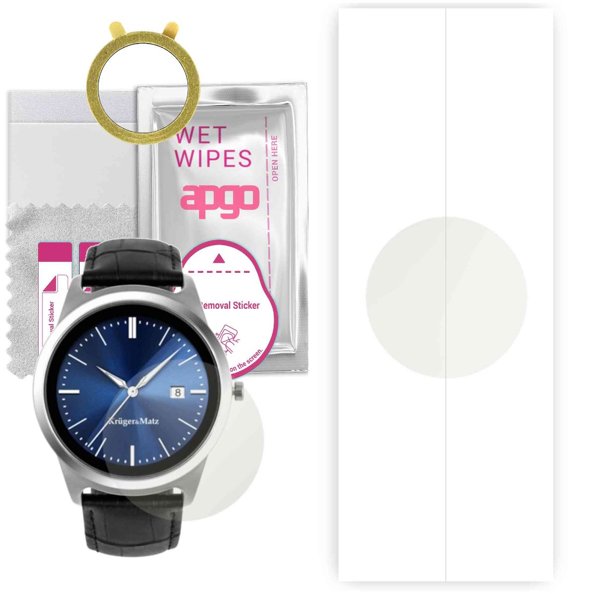 1x Folia hydrożelowa MATOWA do Kruger&Matz Style 2 - apgo Smartwatch Hydrogel MATTE Protection Ochrona na ekran smartwatcha