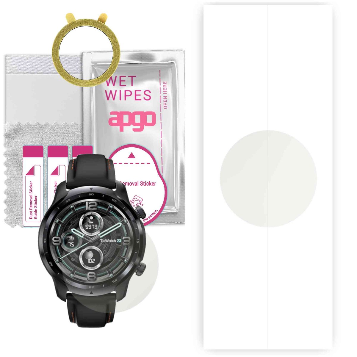 1x Folia hydrożelowa MATOWA do Mobvoi TicWatch Pro 3 LTE - apgo Smartwatch Hydrogel MATTE Protection Ochrona na ekran smartwatcha