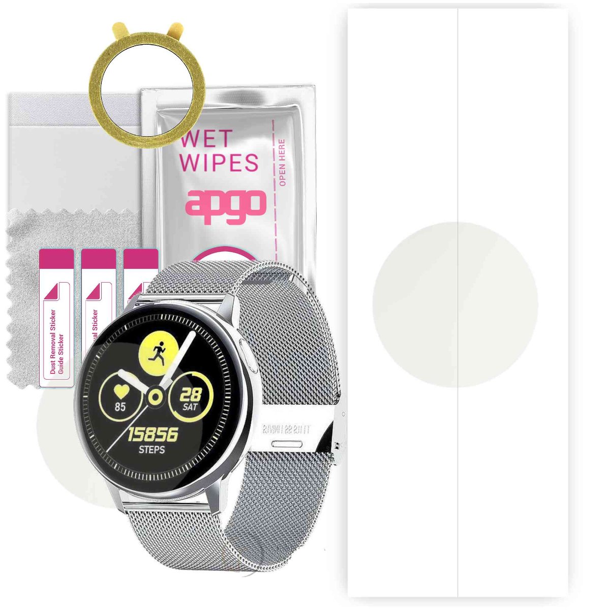 1x Folia hydrożelowa MATOWA do Pacific Silver PC00132 - apgo Smartwatch Hydrogel MATTE Protection Ochrona na ekran smartwatcha