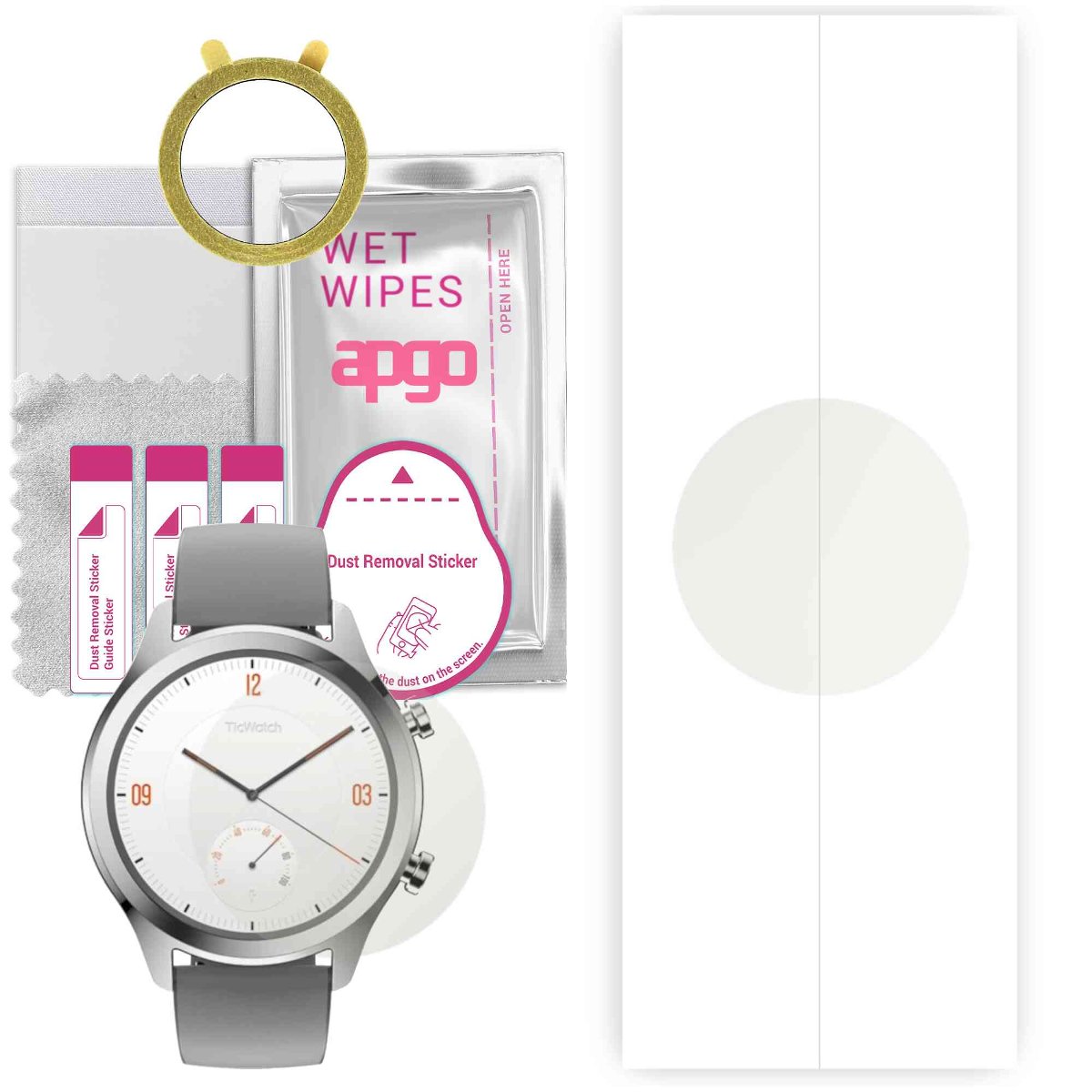 1x Folia hydrożelowa MATOWA do Mobvoi Mobvoi TicWatch C2 - apgo Smartwatch Hydrogel MATTE Protection Ochrona na ekran smartwatcha