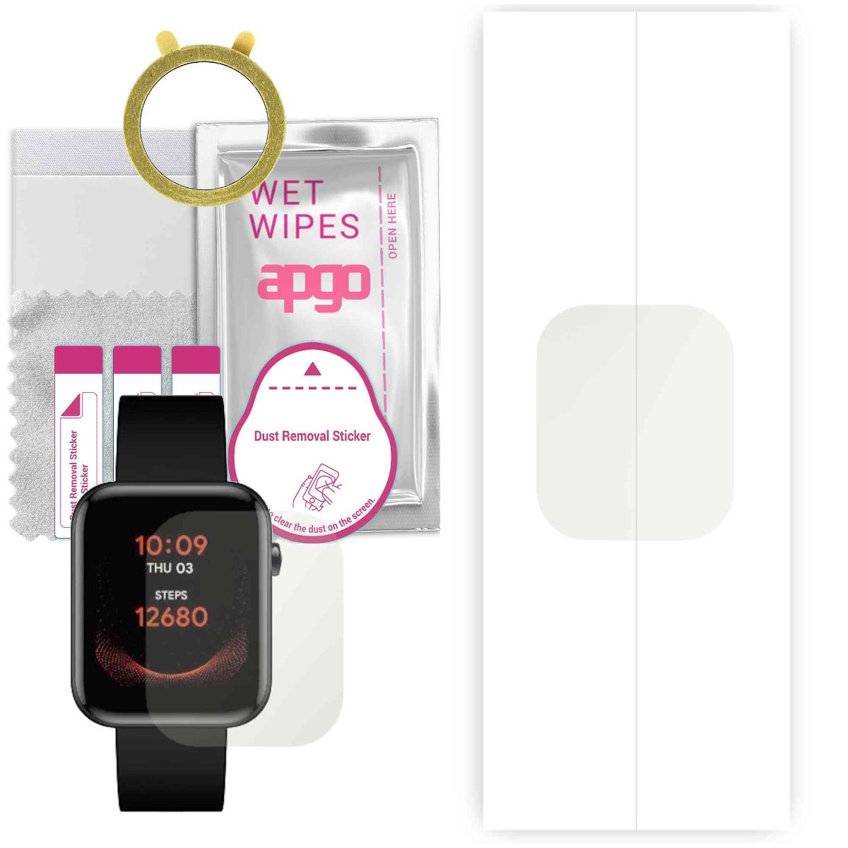 1x Folia hydrożelowa MATOWA do Mobvoi TicWatch GTH - apgo Smartwatch Hydrogel MATTE Protection Ochrona na ekran smartwatcha