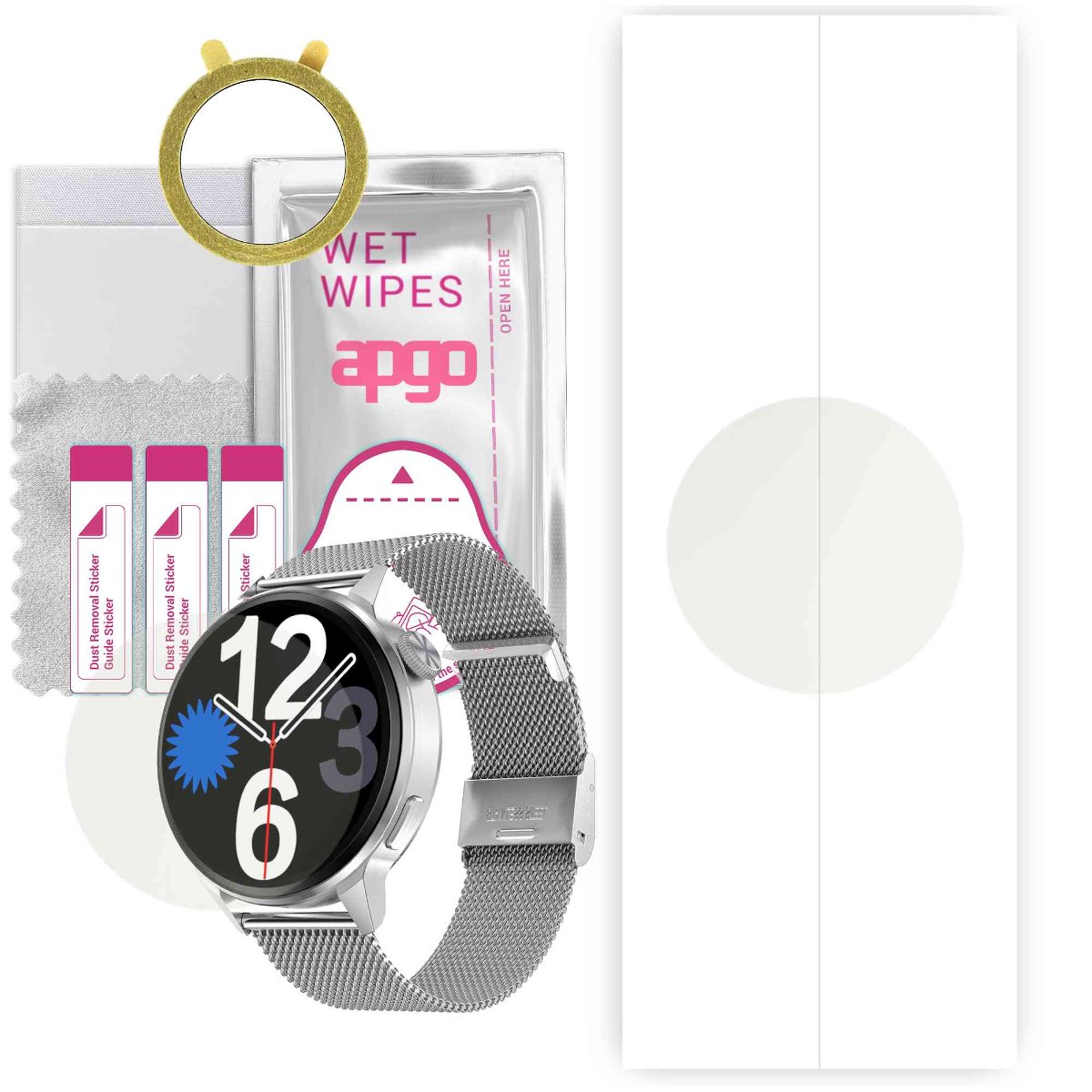 1x Folia hydrożelowa MATOWA do DT NO.1 DT4 - apgo Smartwatch Hydrogel MATTE Protection Ochrona na ekran smartwatcha