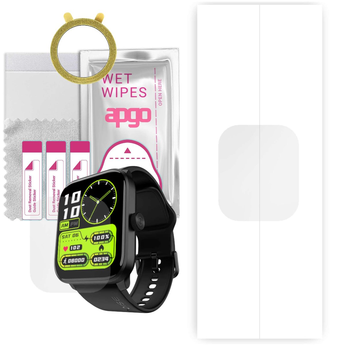 1x Folia hydrożelowa do Noise ColorFit Pro 4 GPS - apgo Smartwatch Hydrogel Protection Ochrona na ekran smartwatcha