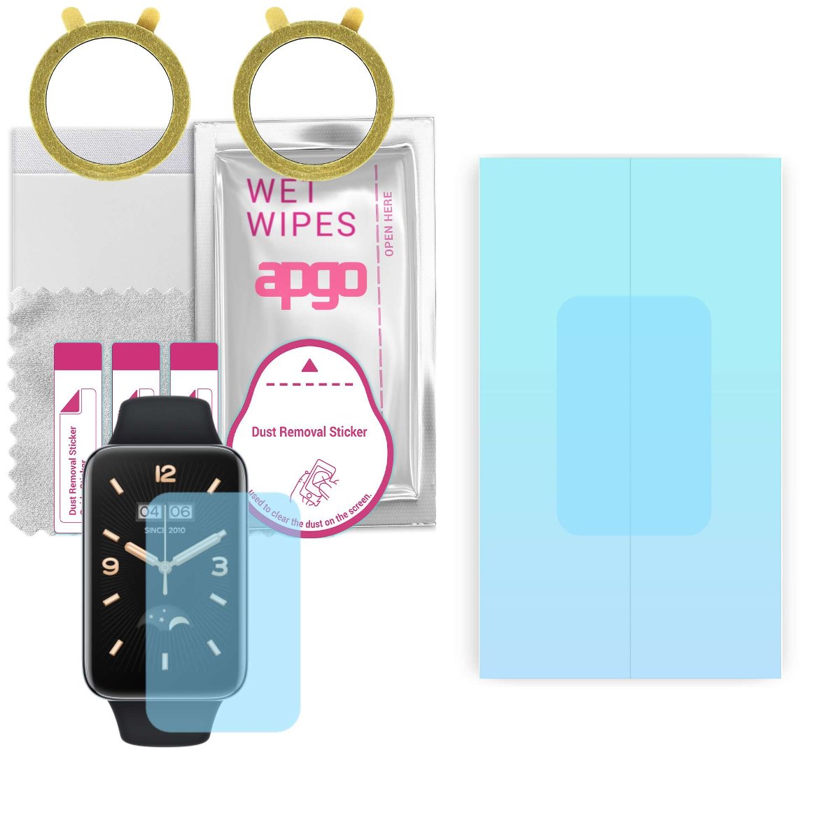 2x Folia hydrożelowa do Xiaomi Mi Band 7 Pro -  apgo HD HQ FLEX Smartwatch Hydrogel Protection Ochrona na ekran smartwatcha
