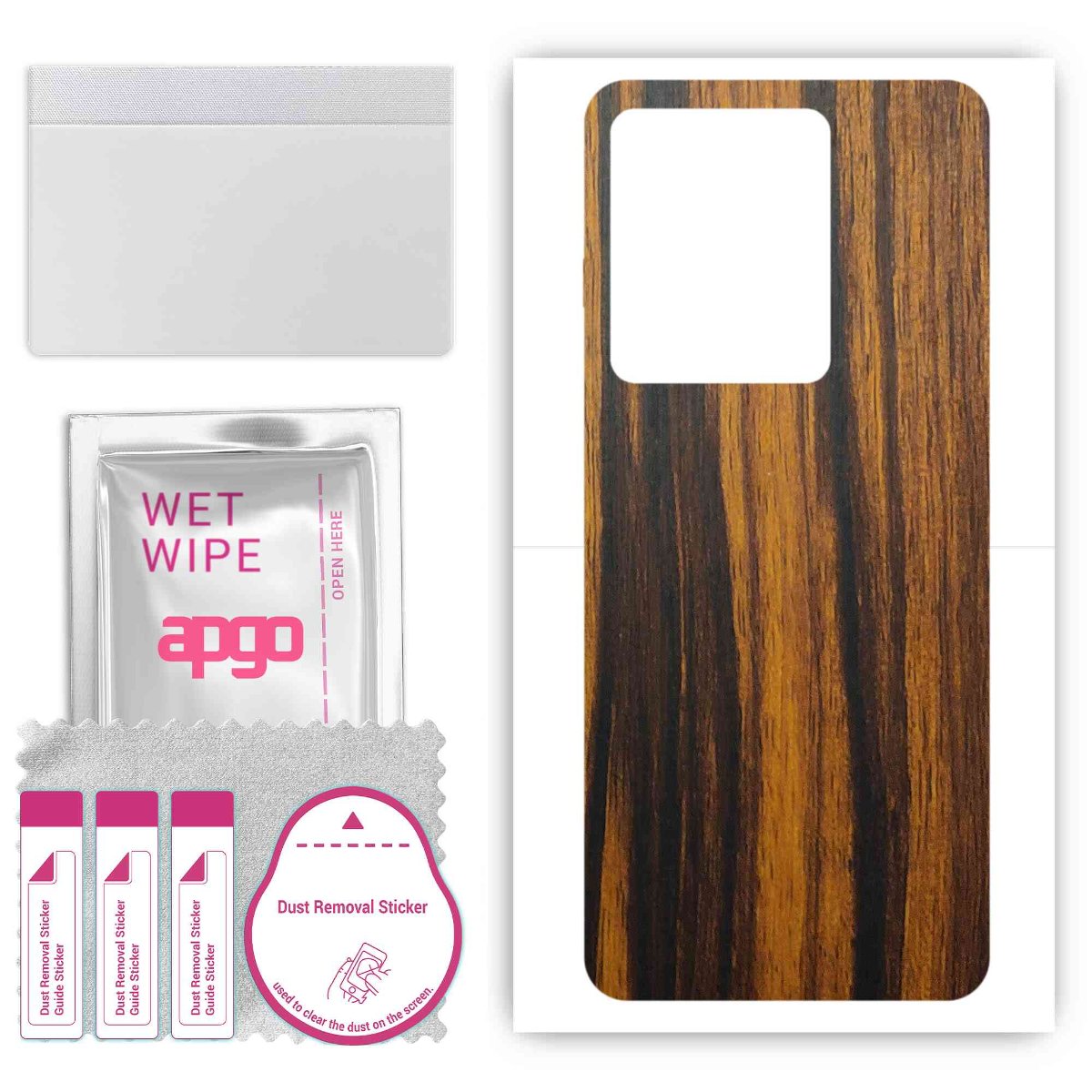 Folia naklejka skórka strukturalna na TYŁ do Realme GT3 -  Drewno Tygrysie - apgo SKINS