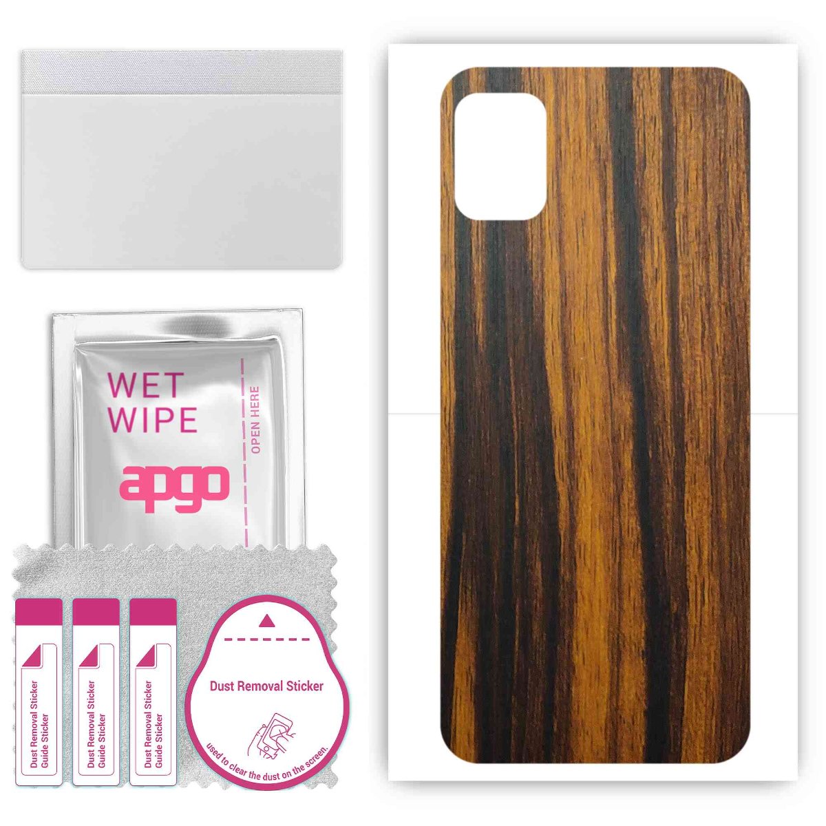 Folia naklejka skórka strukturalna na TYŁ do Nokia C02 -  Drewno Tygrysie - apgo SKINS