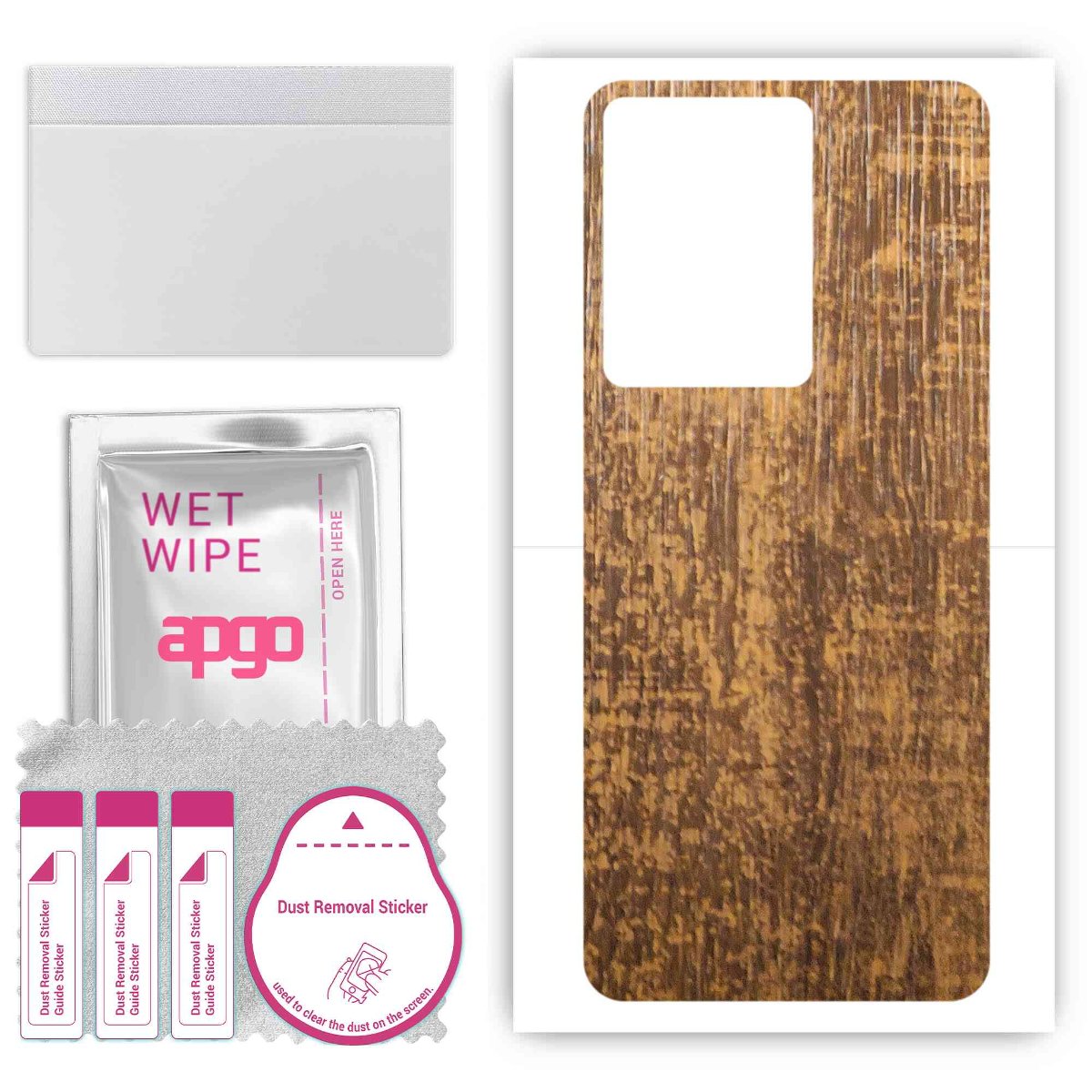 Folia naklejka skórka strukturalna na TYŁ do Vivo V27 Pro -  Drewno Dąb Stary - apgo SKINS