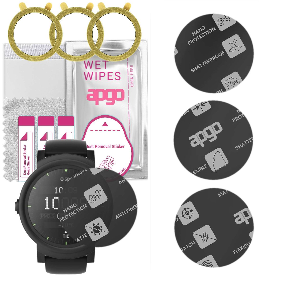 3x Szkło Hybrydowe MATOWE do Mobvoi Mobvoi TicWatch Express