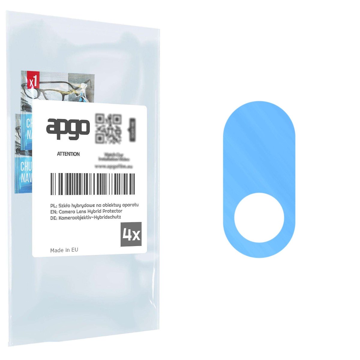 4x Szkło hybrydowe na aparat obiektyw kamerę 9H do Samsung Galaxy A21 SC-42A - apgo hybrid Camera Lens Protector