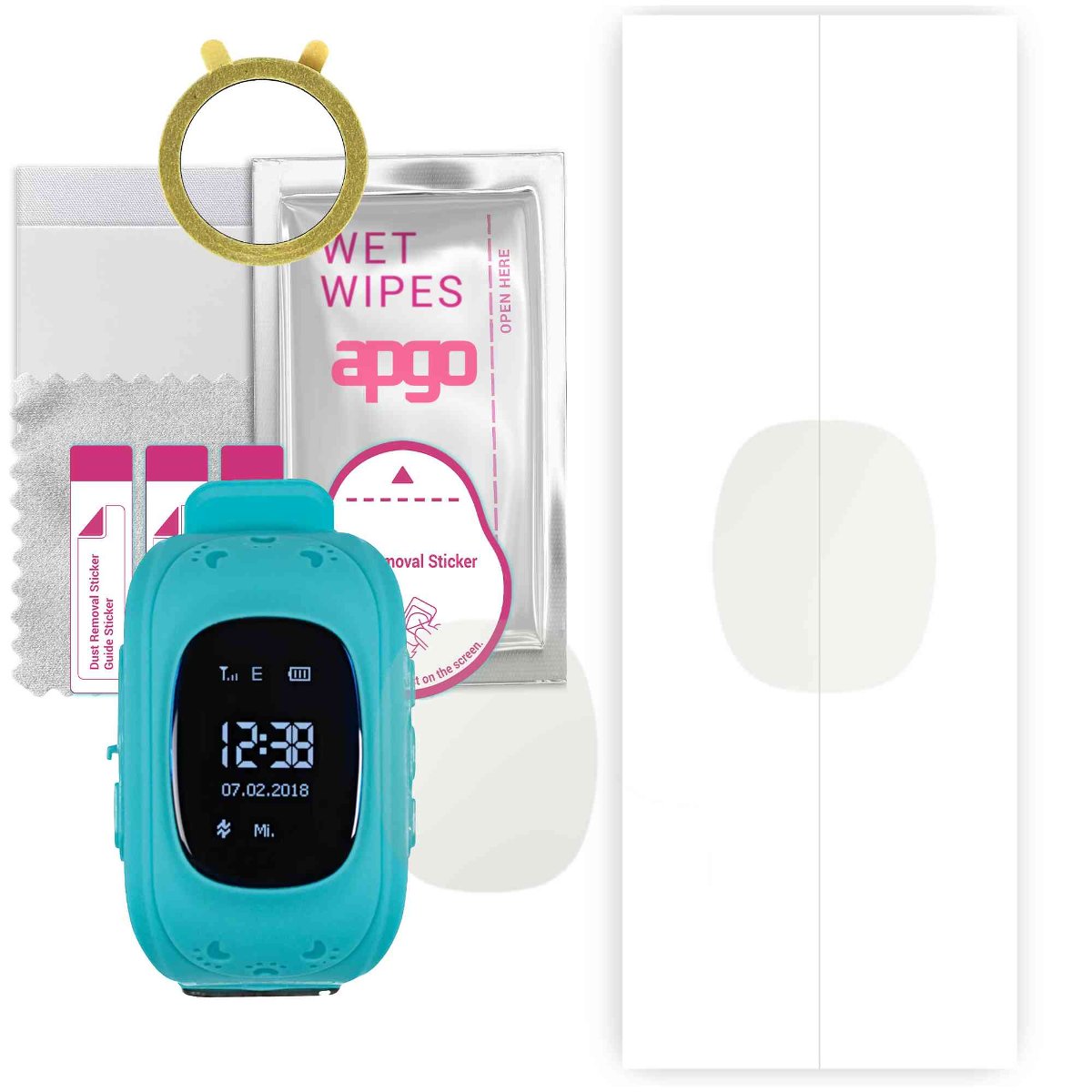 1x Folia hydrożelowa MATOWA do EasyMaxx 458  - apgo Smartwatch Hydrogel MATTE Protection Ochrona na ekran smartwatcha