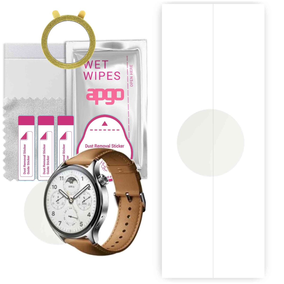 1x Folia hydrożelowa MATOWA do Xiaomi Watch S1 Pro - apgo Smartwatch Hydrogel MATTE Protection Ochrona na ekran smartwatcha