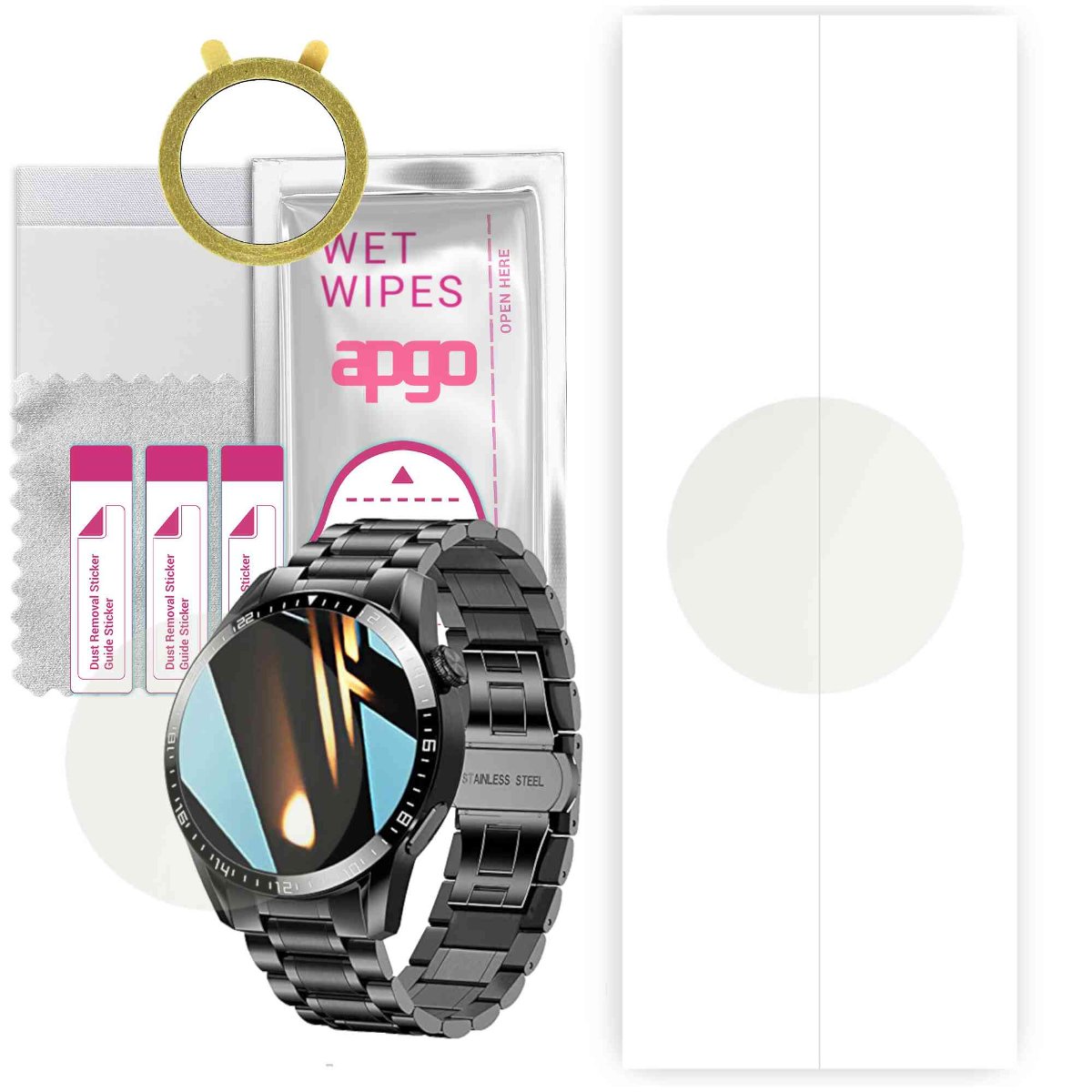 1x Folia hydrożelowa MATOWA do Filiekeu I39A - apgo Smartwatch Hydrogel MATTE Protection Ochrona na ekran smartwatcha