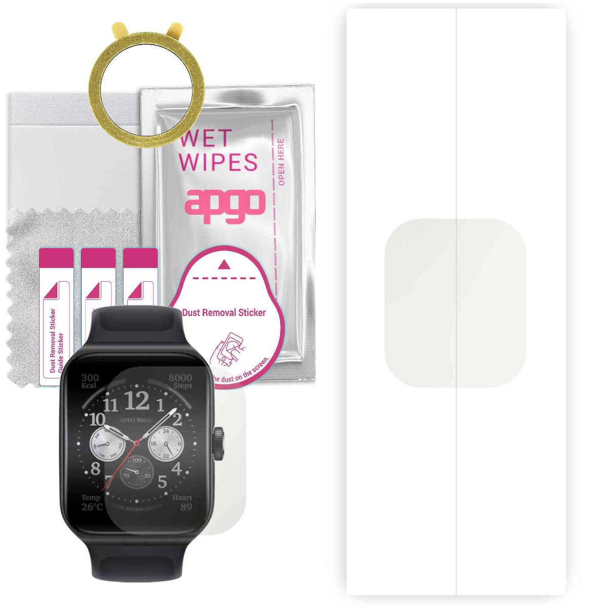 1x Folia hydrożelowa MATOWA do Oppo Watch 3 Pro - apgo Smartwatch Hydrogel MATTE Protection Ochrona na ekran smartwatcha