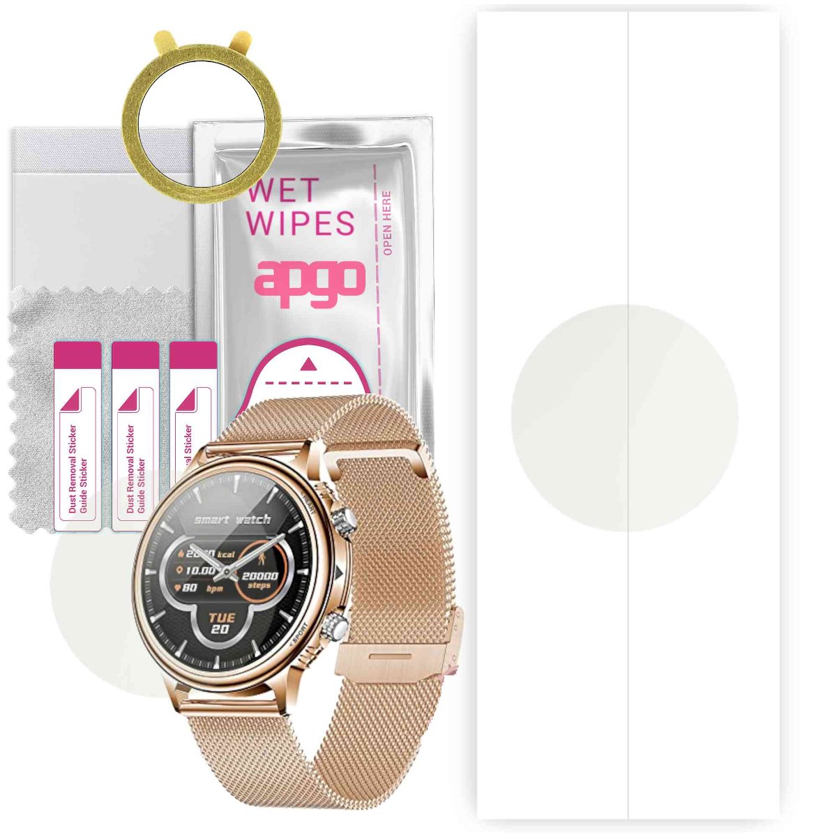 1x Folia hydrożelowa MATOWA do Fitonme HH85 - apgo Smartwatch Hydrogel MATTE Protection Ochrona na ekran smartwatcha
